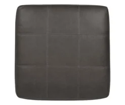 Aberton Gray Faux Leather Oversize Accent Ottoman -Furniture Promotion Series 810612302 4
