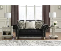 Harriotte Black Loveseat -Furniture Promotion Series 810612312 1
