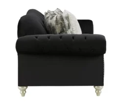 Harriotte Black Loveseat -Furniture Promotion Series 810612312 4