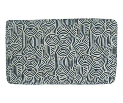 Trendle Blue & Tan Oversize Accent Ottoman -Furniture Promotion Series 810612384 3