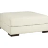 Zada White Oversize Accent Ottoman -Furniture Promotion Series 810612391 1