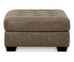 Keskin Brown Faux Leather Oversize Accent Ottoman -Furniture Promotion Series 810612412 2