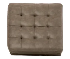 Keskin Brown Faux Leather Oversize Accent Ottoman -Furniture Promotion Series 810612412 3