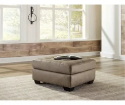 Keskin Brown Faux Leather Oversize Accent Ottoman -Furniture Promotion Series 810612412 4