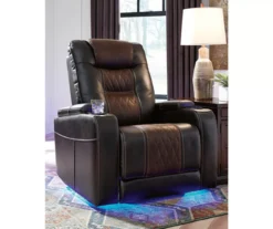Composer Brown Faux Leather Power Recliner -Furniture Promotion Series 810612553 2