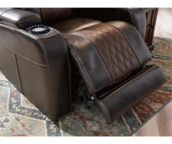 Composer Brown Faux Leather Power Recliner -Furniture Promotion Series 810612553 4