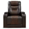 Composer Brown Faux Leather Power Recliner -Furniture Promotion Series 810612553 5