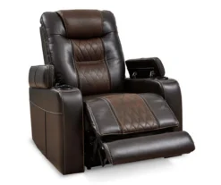 Composer Brown Faux Leather Power Recliner -Furniture Promotion Series 810612553 6