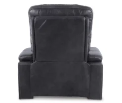 Composer Black Faux Leather Power Recliner -Furniture Promotion Series 810612554 1