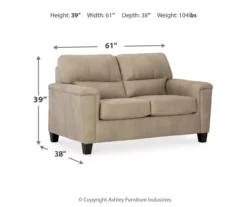 Tishen Pebble Sand Faux Leather Loveseat 15 Tishen Pebble Sand Faux Leather Loveseat -Furniture Promotion Series 810669862 A0 3