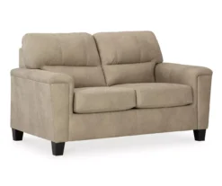 Tishen Pebble Sand Faux Leather Loveseat 12 Tishen Pebble Sand Faux Leather Loveseat -Furniture Promotion Series 810669862 A1 1