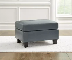 Signature Design By Ashley Genoa Leather Ottoman -Furniture Promotion Series 810697957 A0 2