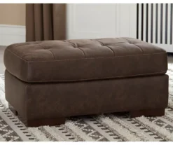 Signature Design By Ashley Maderla Faux Leather Ottoman -Furniture Promotion Series 810697964 A0 2